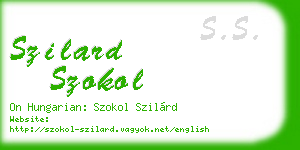 szilard szokol business card