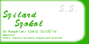 szilard szokol business card